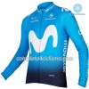 Completo Maglia ML + Pantaloncino con bretelle ML 2018 Movistar Team N001 Winter Invernale